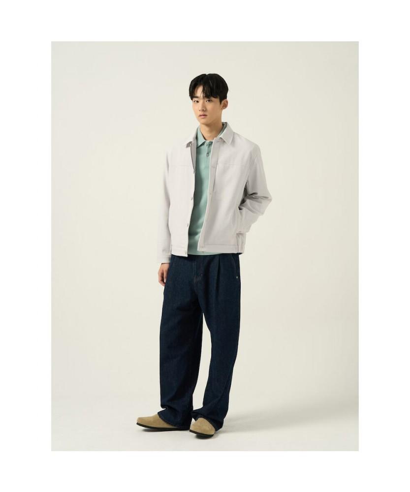 Beanpole Men Twill Banding Trucker Jacket Ivory