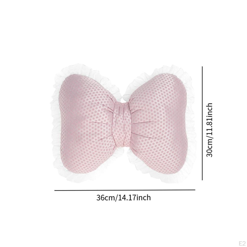 Bowknot Pillow Back Cushion Crafts Ornament Wedding Gift Sofa Throw Comfortable for Office