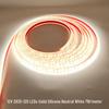 LED Solid Silicone Light Strip, 12V/24V, 2835 Single Row, 120 LEDs for Fish Tank, Swimming Pool, Outdoor Use