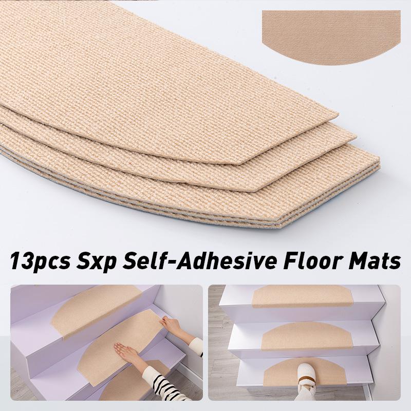 60x24cm 13pcs Self-Adhesive Stair Rugs Soft Stair Stepping Mat Non Slip Carpet Protector Rug Stair Treads Covers Rugs Foot Mat