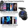 12V-24V USB Car Phone Charger QC3.0 5V 3A USB Auto Socket Fast Charge PD Port Cigarette Lighter Waterproof 12V Charger Accessori