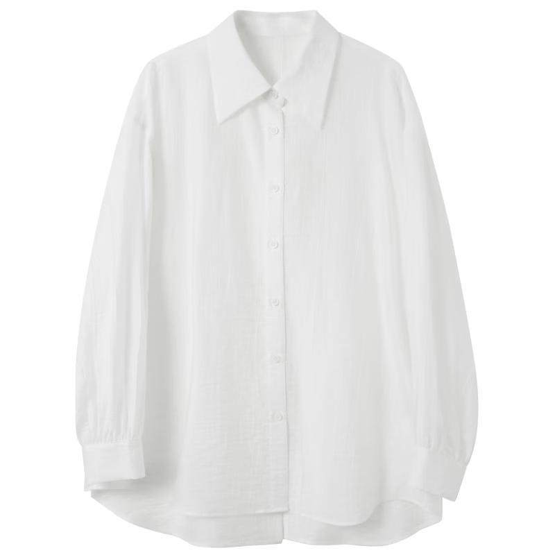 Sancai Lightweight Tencel Loose Split Tie-Front Blouse