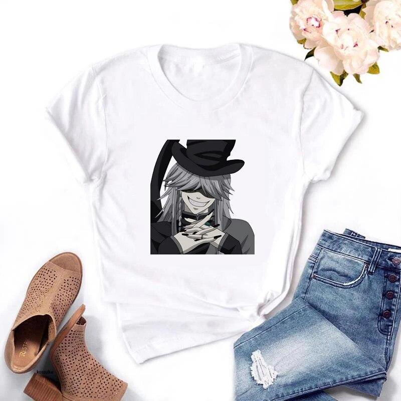 Anime Sebastian Graphic TShirt Manga Black Butler Printed Tshirt Koroshitsuji Sebastian Harajuku T-Shirt Man Women Summer Tshirt Unisex