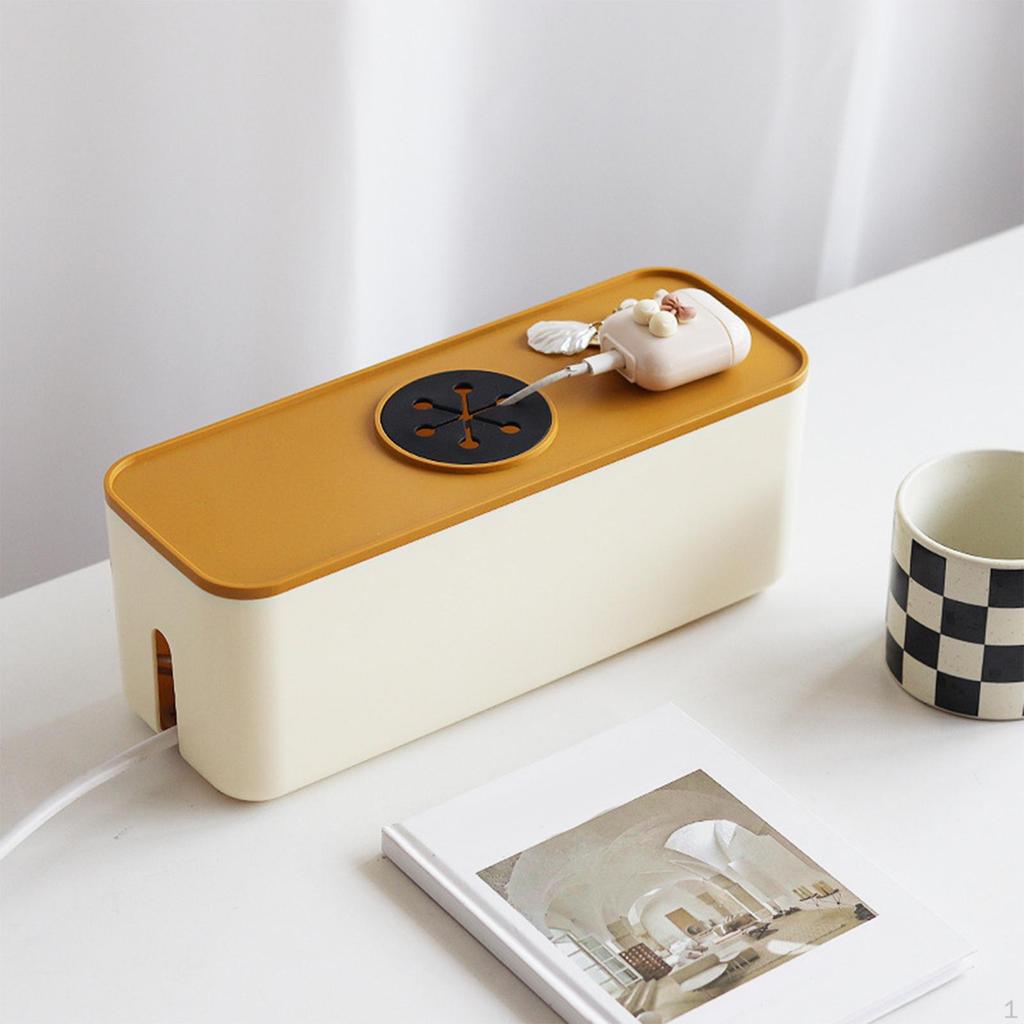 Wire Storage Case Socket Organiser Hide for Desktop Counter Home