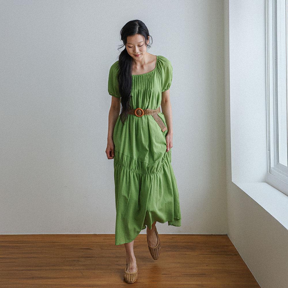 Laengsseon Ls_Meadow Green Midi Dress