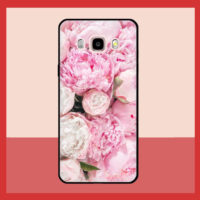 Elegant Pink Purple Peony Flower Case For Samsung Galaxy J3 J5 J7 2017 A3 A5 J1 2016 A7 A9 J8 A6 A8 J4 J6 Plus 2018 Coque