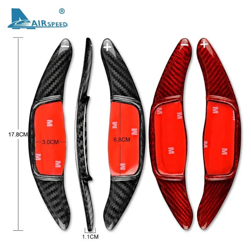 Steering Wheel Paddle Shift Decoration Extension Cover Hard Dry Carbon Fiber For Toyota Camry Corolla 2018- Interior Trim