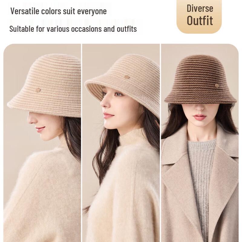 JIUMU Women's Wool Fisherman Hat