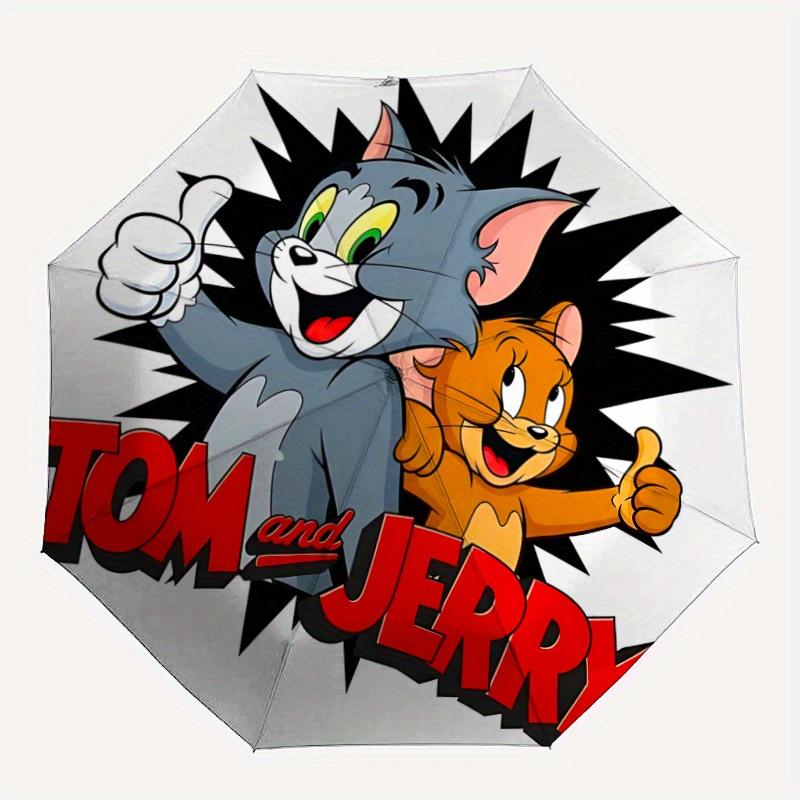 

1pc Tom and Jerry Automatic Opening/closing Umbrella, Foldable Sunshade, Perfect Gift for Friends, Durable Plastic Handle yy250808094