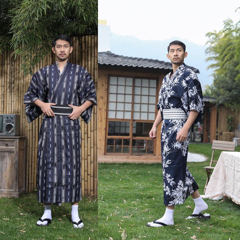 Pánské tradiční japonské kimono - Nežehlivé, Ideální na cestování a fotografování