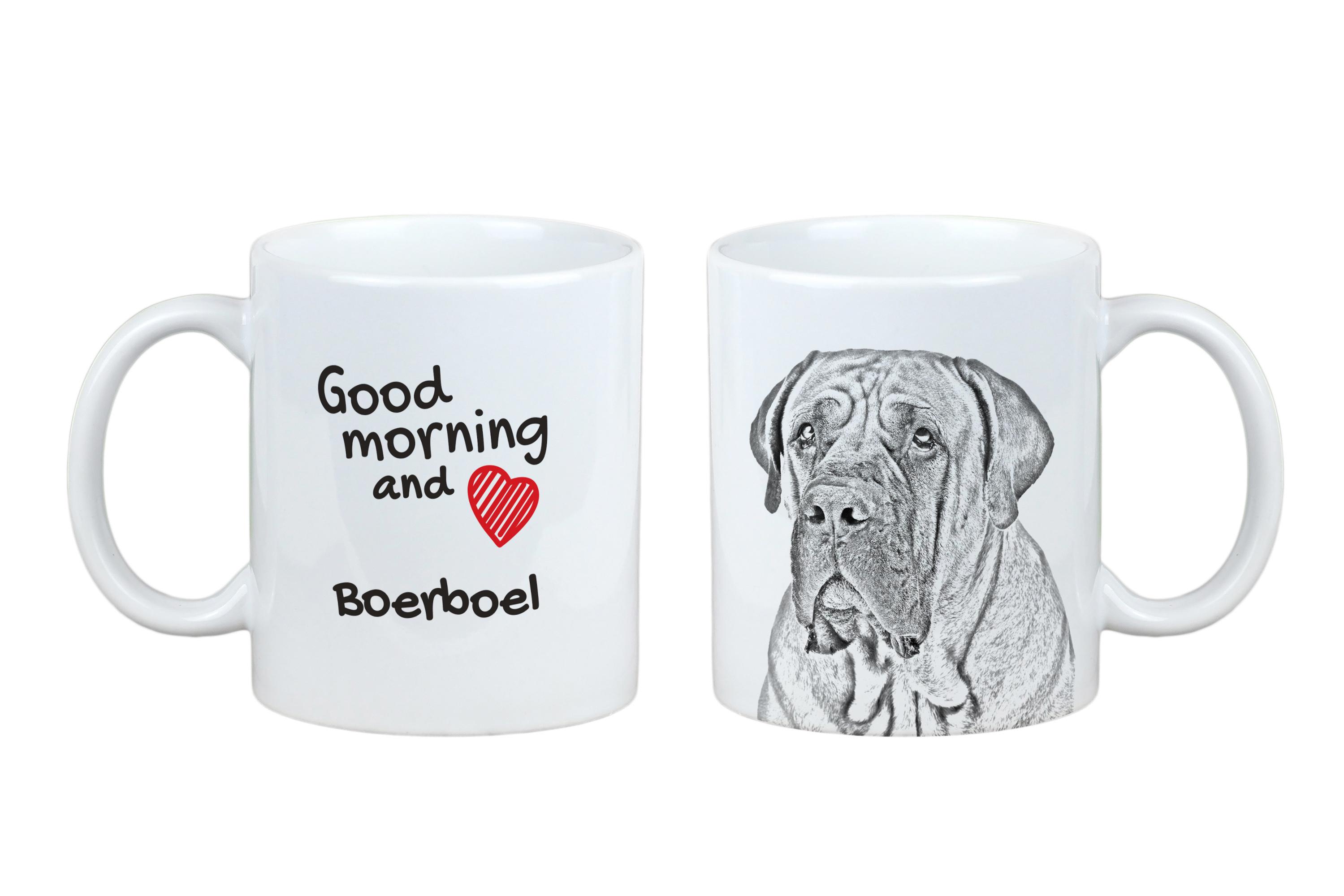 

Boerboel, South African Mastiff - cup with a dog, personalized cup with a print, a classic gift for everyone from the Art-Dog brand білий