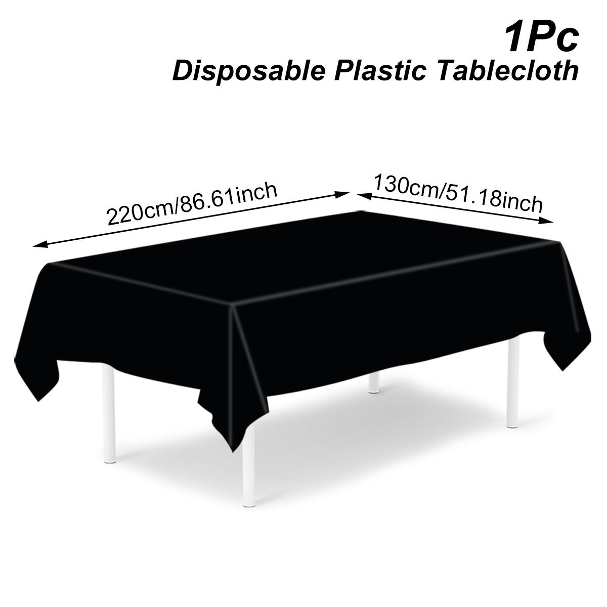 

Rectangular Pure White Dining Table Cloth PE Tablecloth Solid Color Festival Hotel Banquet Wedding Birthday Party Table Decor