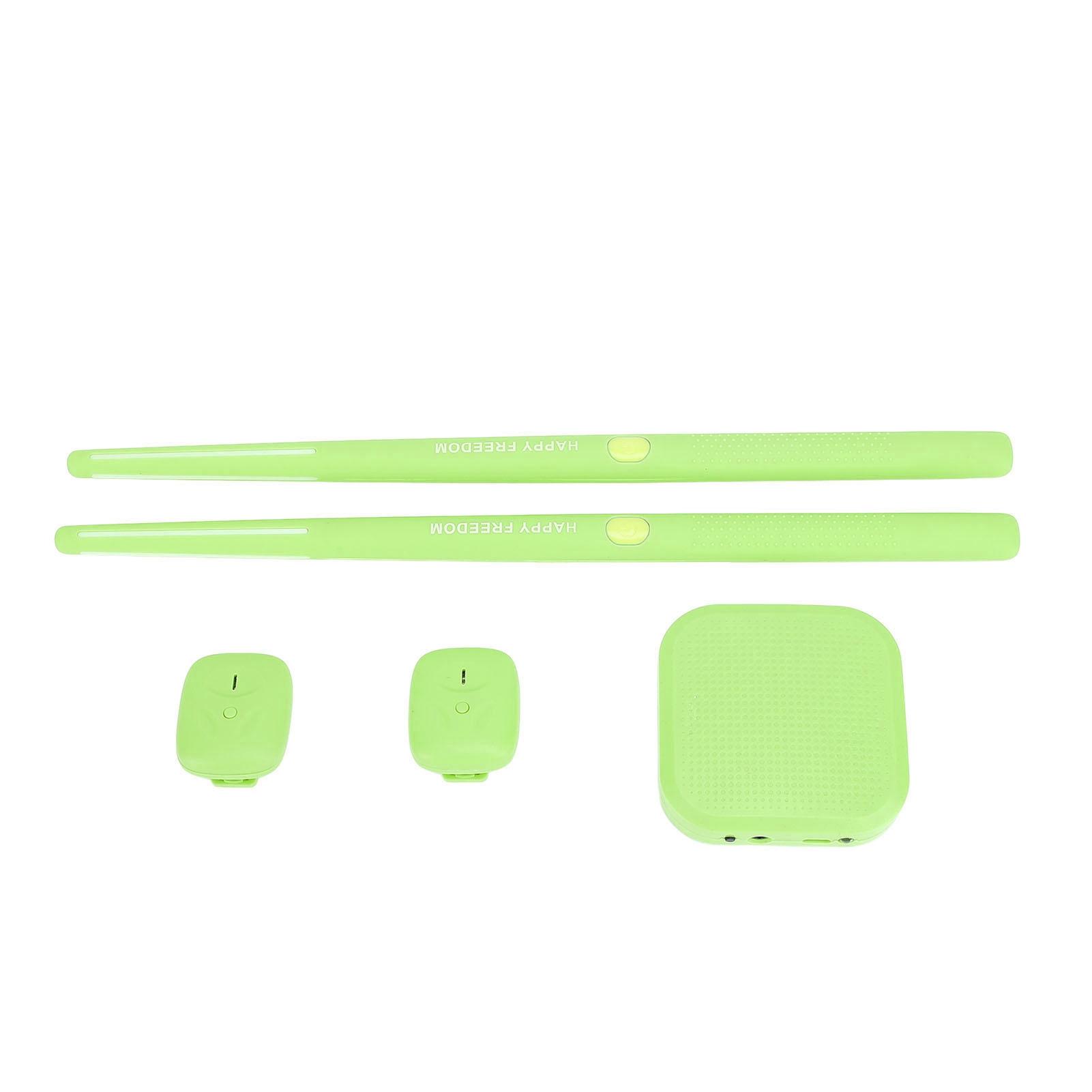 

Электрическая воздушная барабанная установка 3D-сенсор движения Портативная электронная виртуальная барабанная установка с барабанными палочками для взрослых детей начинающих зелёный