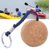 Stainless Steel Ring Cork 5cm Floating Wooden Ball Key Chain Float Keychain Water Sports Accessroies