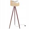 TRIPOD FLOOR LAMP WOODEN JUTE LAMPSHADE 45CM
