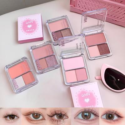 QMN Three- Eyeshadow Palette Matte Pearlescent Eyeshadow Long-lasting Makeup Eyeshadow Palette For Beginners