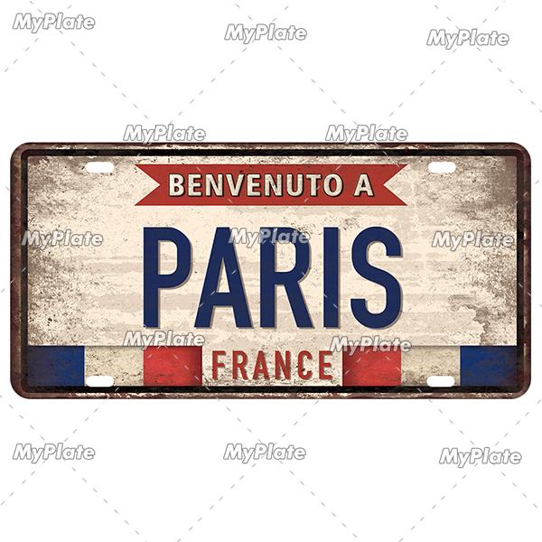 [MyPlate] Country City Style 15x30CM Plate Vintage Metal Sign Plaque Tin Sign Man Cave Decoration Bar Sign Club Poster Gift