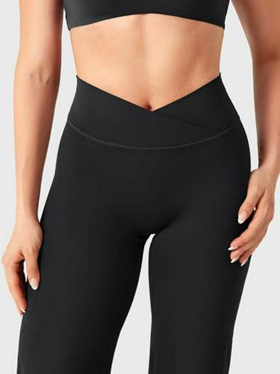 Cross V-Waist Wide-Leg High Elasticity Quick-Dry Yoga Pants for Pilates and Dance