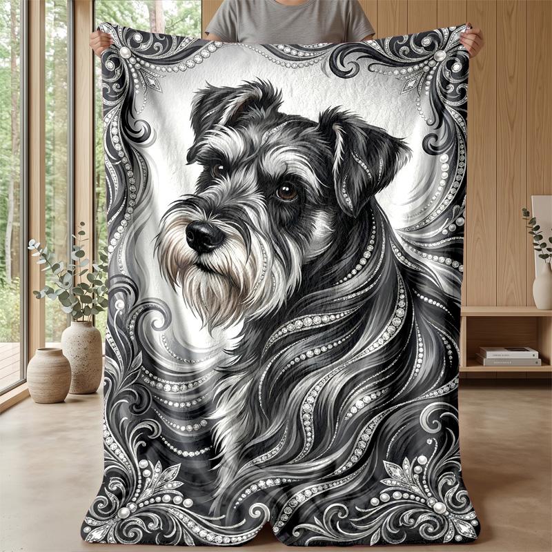 Elegant French Bulldog Portrait Theme blanket Lightweight Warm Flannel Blanket Decorative Throw Blanket for Home Decoration