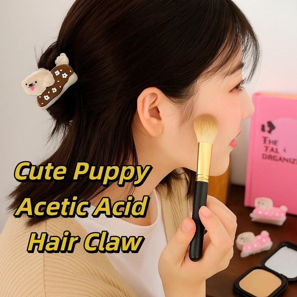 Acetic Acid Cute Puppy Acetic AcidHair Claw Flower Cartoon Hair Clip Animal Shark Clip  Girls