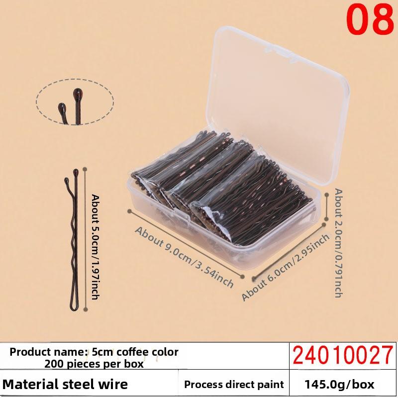 Black Steel Clip Box Contains A Straight Clip for The Bride's Updo Hairstyle Bangs Clip Wavy Hair Clip and Hair Accessory