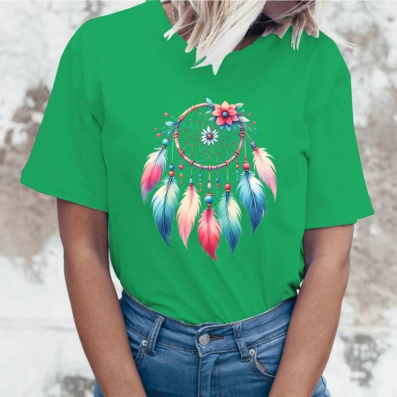 Fashion Decamer Printed Short Sleeve Decamer T-Shirt For Women Summer Casual T-Shirts Creative Personalized Tee Tops