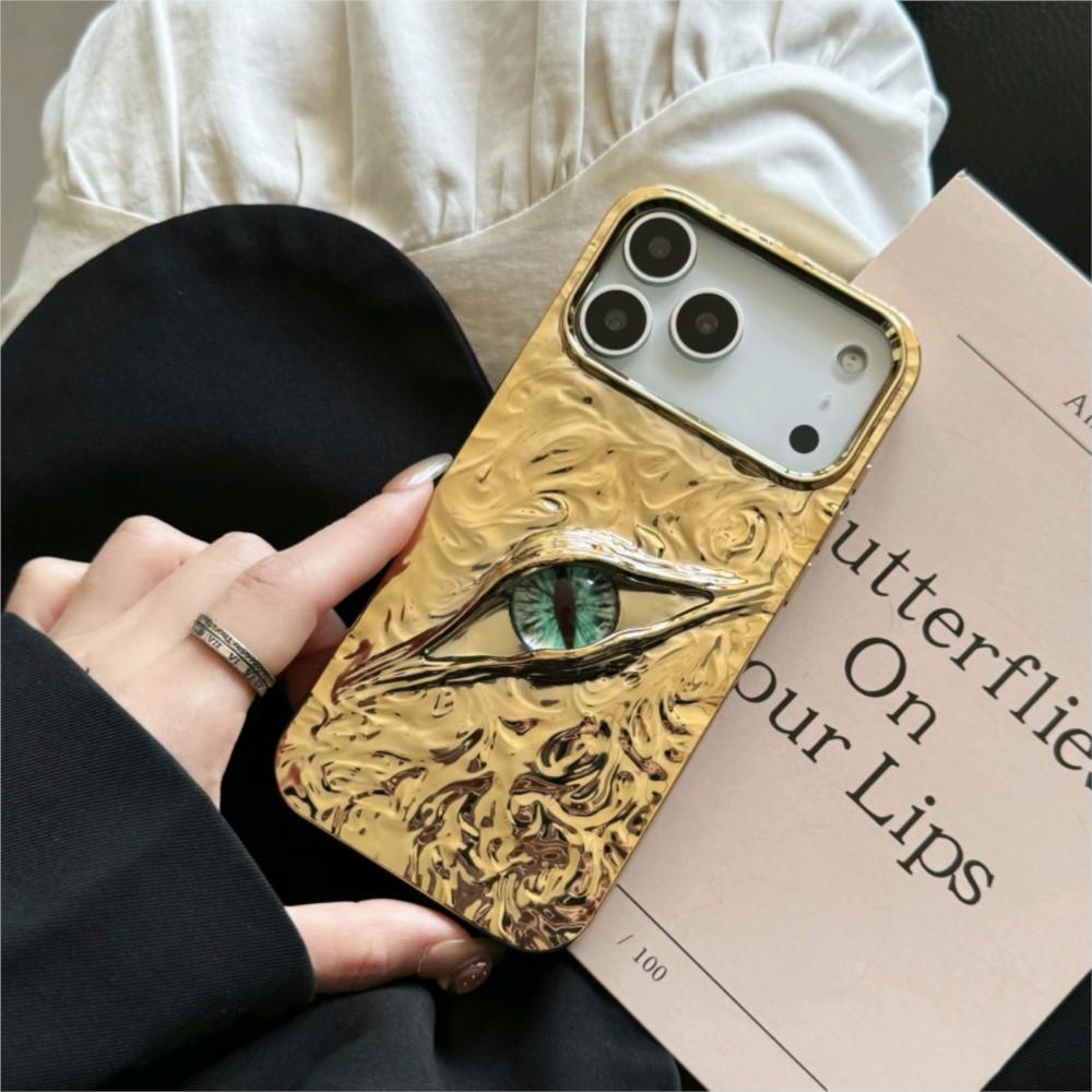 3D-Galvanik Teufelsauge Meteorit Muster Hülle Für iPhone 17 Air 16 15 14 13 12 11 Pro Max Plus Lustige Glücksbringer Stoßfeste Rückseite