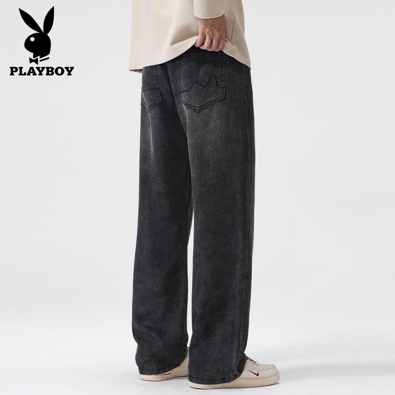 Playboy Men s Wide-Leg Relaxed Fit Jeans 30