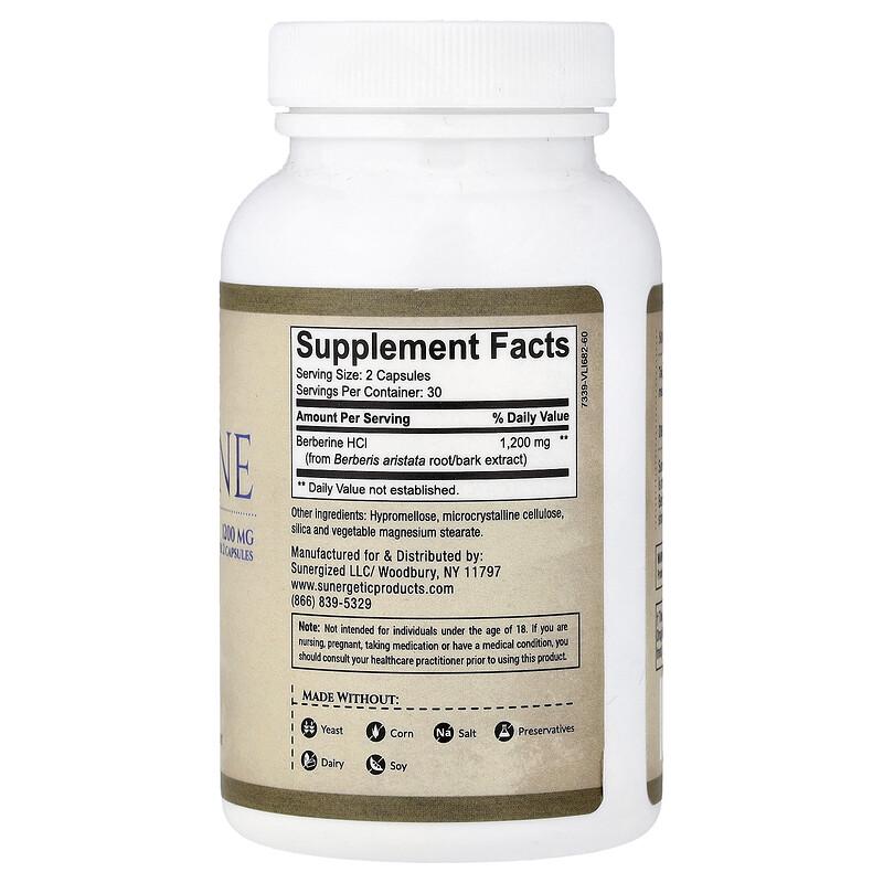 Berberine, 60 Capsules (600 Mg Per Capsule)