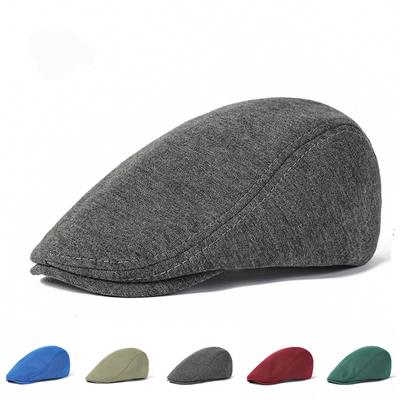 Tweed Ördek Dili Şapka Erkek Düz Renk Bere Rahat Retro İleri Şapka İlkbahar ve Sonbahar Güneş Şapkası Kadın Şapkası