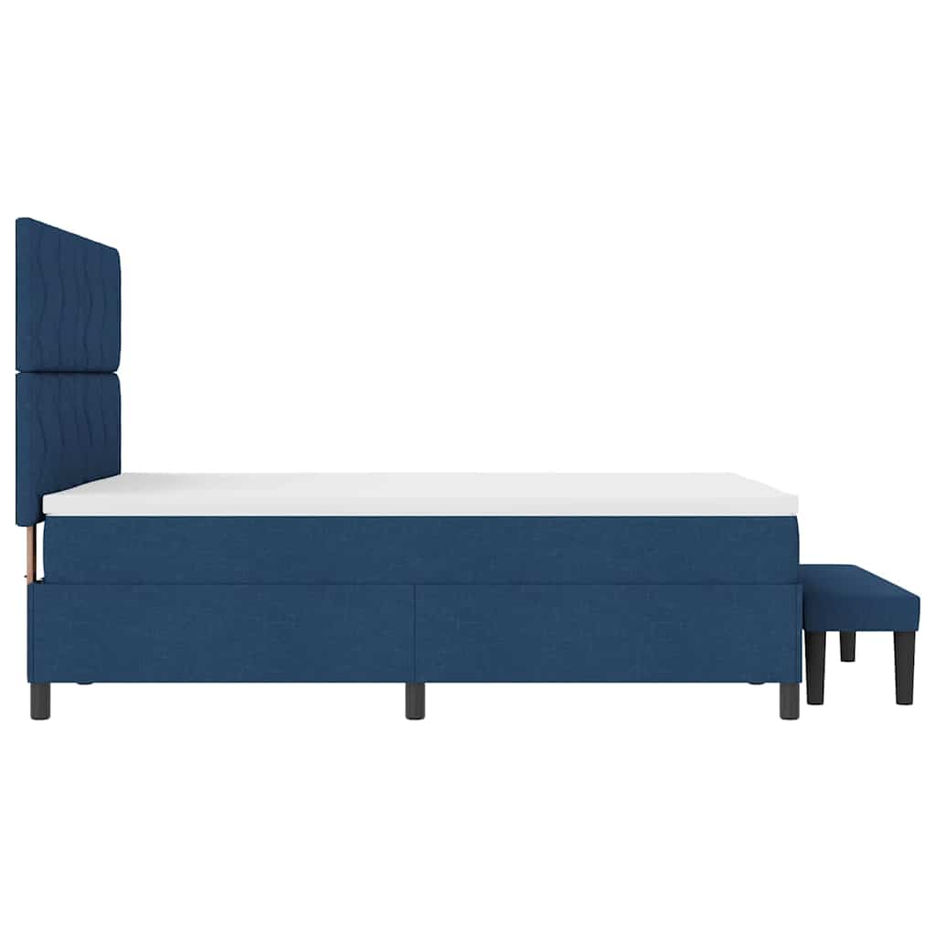 Boxspring bed with headboard Blue 160 x 200 cm Fabric
