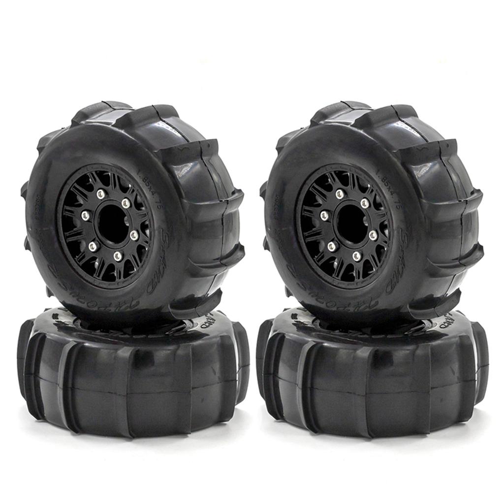 RC Paddle Tires Off Road Snow Sand Paddle Tires 4pcs Replacement for 1 10 Short Course Truck 727 Slash K1 RC Car
