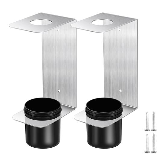2Pcs Oil Funnel Holder Kits Include Aluminum Alloy Funnel Organizer Brackets Removable Cups Funnel Storage Rack