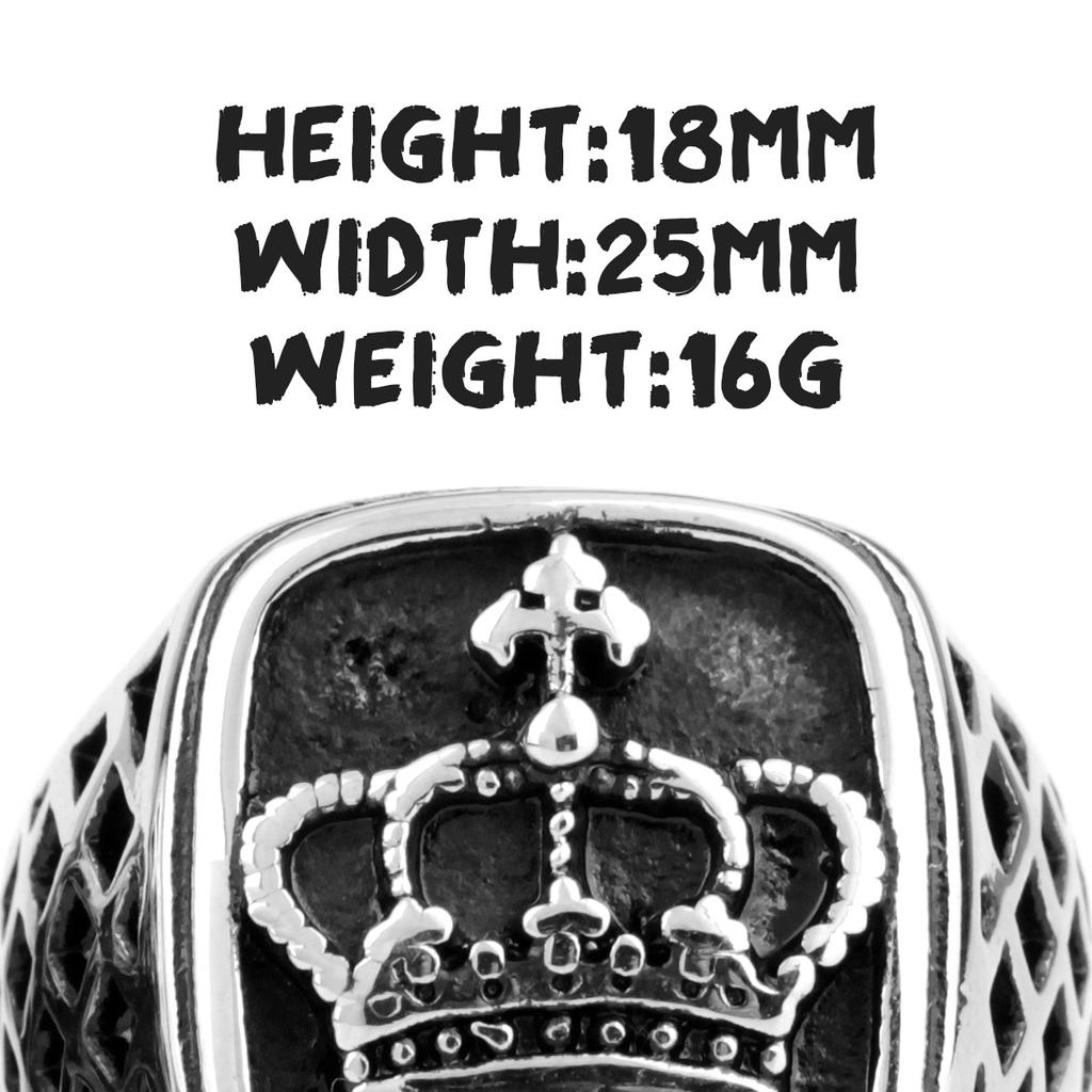 Kronen Gold Farbe Herren Ringe Punk Hip Hop Trendy Cool für Freund Männlich Edelstahl Schmuck Kreativität Geschenk