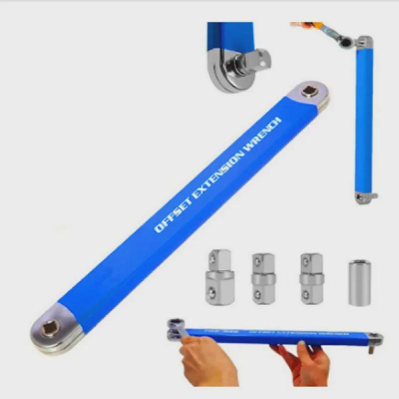 Dual-Purpose Multifunctional Offset Ratchet Wrench Extension