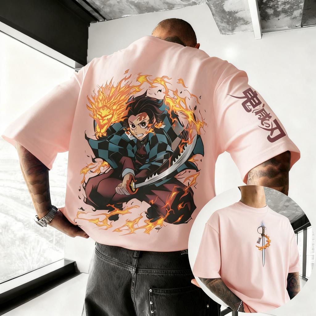 Demon Slayer Anime Printed Charcoal Jiro SpringSummer New Y2K Super Style Mens and Womens Streetwear