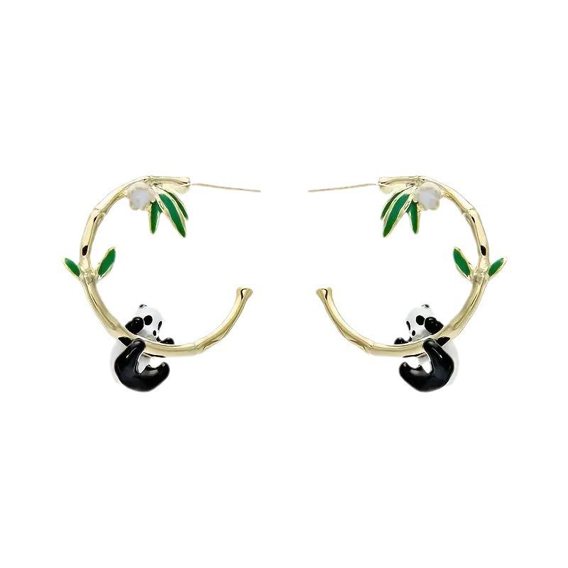 Charming Panda Earrings: Forest-Inspired, Fresh & Creative Design