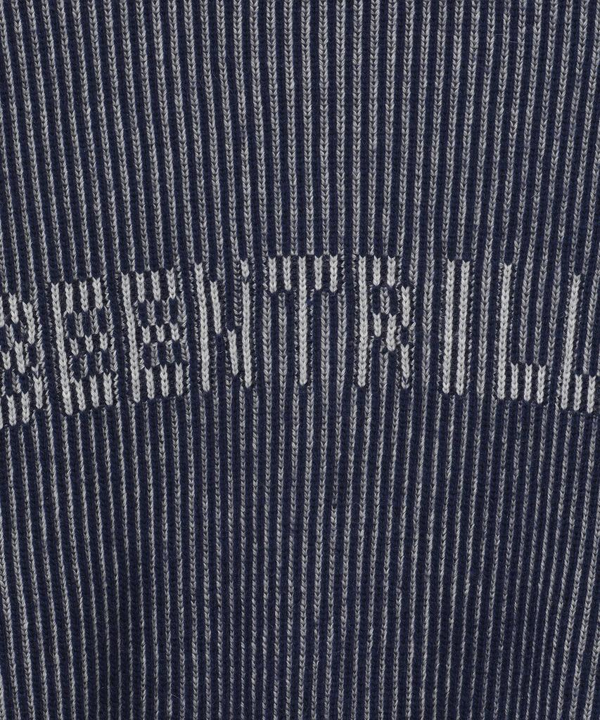 BEENTRILL Jacquard Logo Two-Tone Knit (Navy)