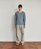 Hoite Fuzzy Round Neck T-Shirt (Dark Blue)
