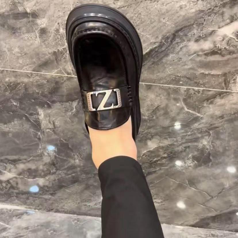 Men's Shoes 2025 New Leather Business Dress Shoes Fashion Casual Shoes One Pedal Loafers Versatile Doudou Shoes