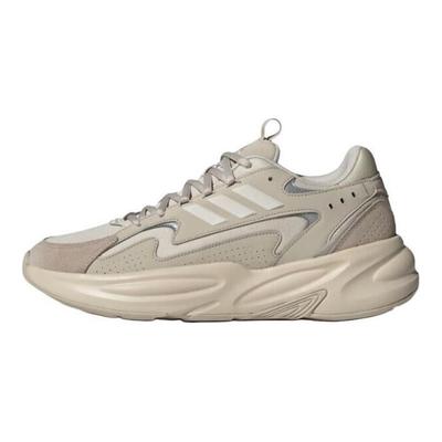 Ozwave PU Fabric Synthetic Leather Comfortable Versatile Low-Top Dad Shoes Unisex Sneakers Khaki JS3024