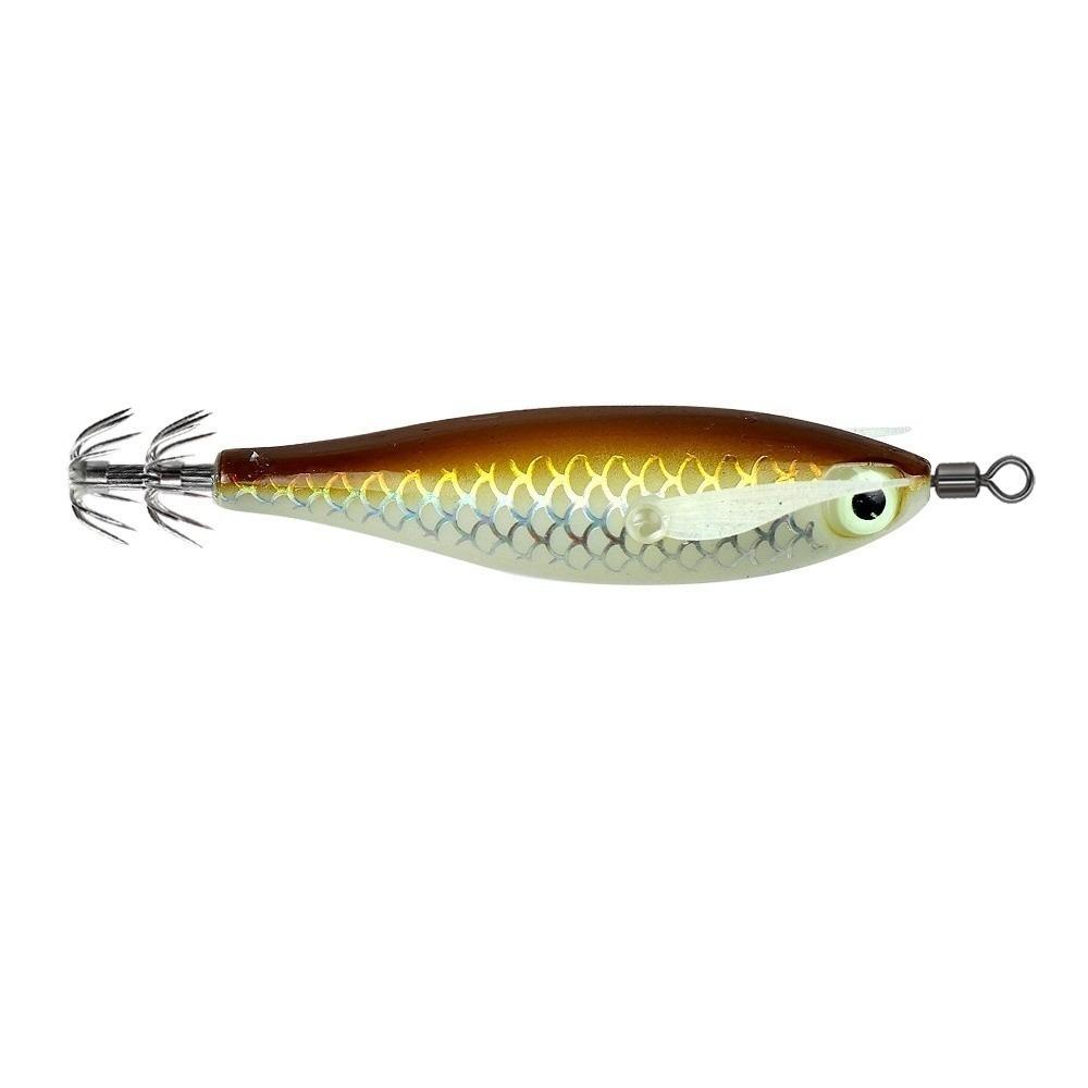 

Laser Luminous Floating Lure Wood Material Squid Jigging Bait Wood Shrimp Egi Cuttlefish Fishing 8cm/5.6g-8