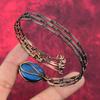 Labradorite Bangle Copper Wire Wrapped Cuff Bracelet Adjustable Cuff Copper Jewelry Handmade Bangle Original Gemstone Jewelry Gifts For Him