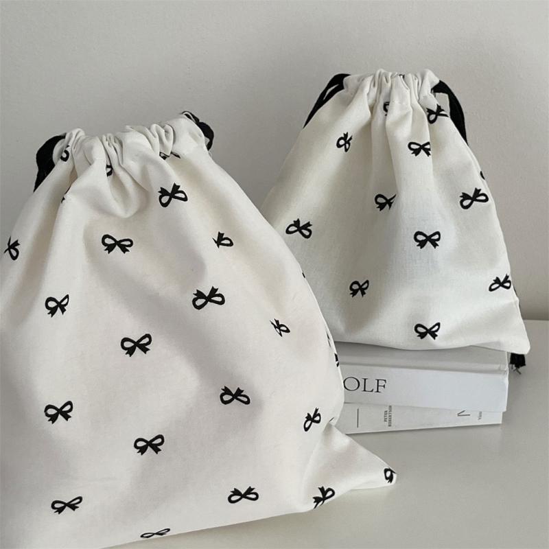 Multifunctional Drawstring Bag Cosmetic Bag Bows Makeup Bag Portable Storage Pouch Gift Pouch Small Storage Bag