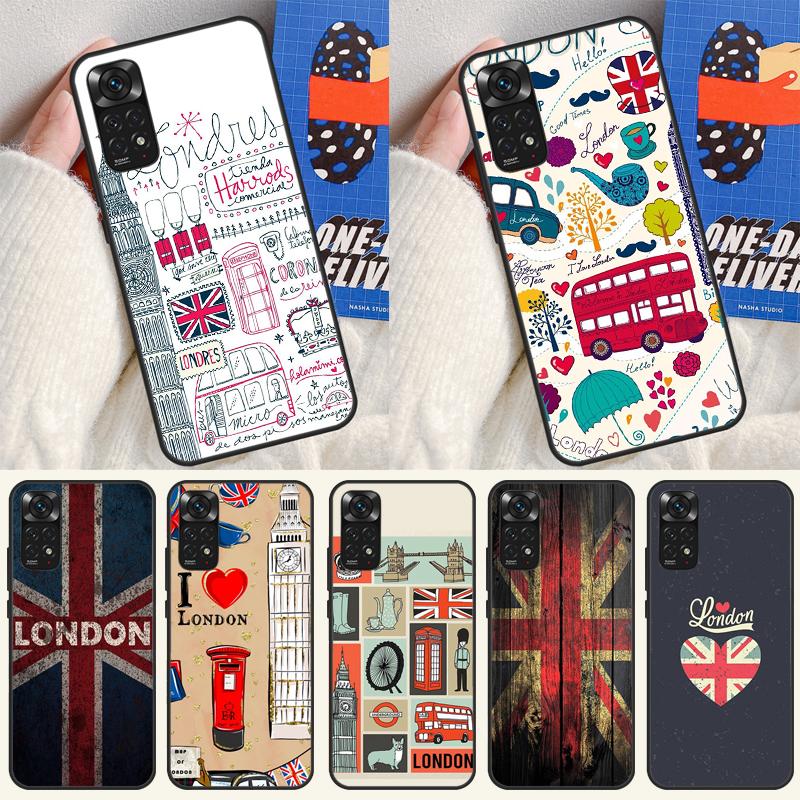 London Bus England Big Ben Case For Xiaomi Redmi Note 14 13 Pro 12 11 9 10 9S 10S 11S 12S Redmi 14C 13C 10C 12C Cover