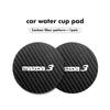 For Mazda 2Pcs Car Interior Leather Coaster Anti-noise Water Cup Pad 2 3 5 6 Axela Atenza Speed 6 CX3 CX4 CX5 CX7 CX8 CX9 MS g1