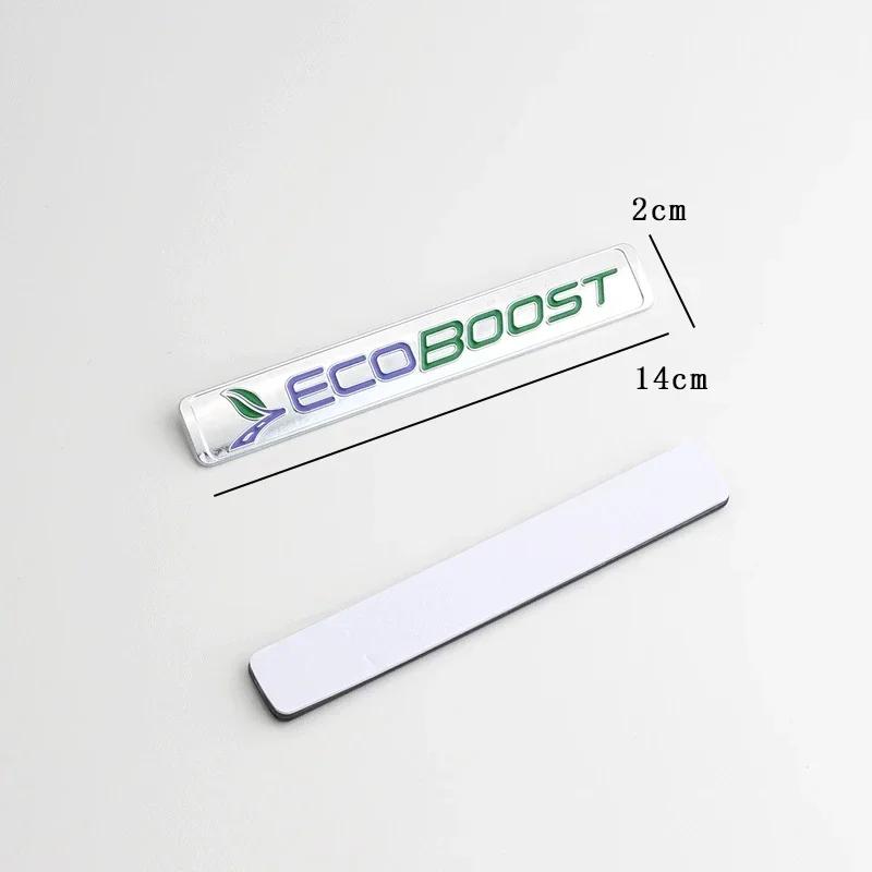 3D Metal Ecoboost Logo Rear Suitcase Badge Stickers for Ford Focus Fiesta Kuga Escape Mondeo Edge Ecosport