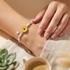 Handmade Braided Sunflower Bracelet for Women Adjustable Rope Star Charm Bracelets Boho Summer Beach Jewelry Friendship Gifts