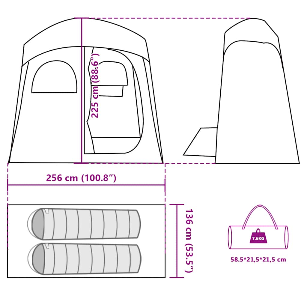 Shower Tent for 2 Persons Camouflage Pattern Waterproof