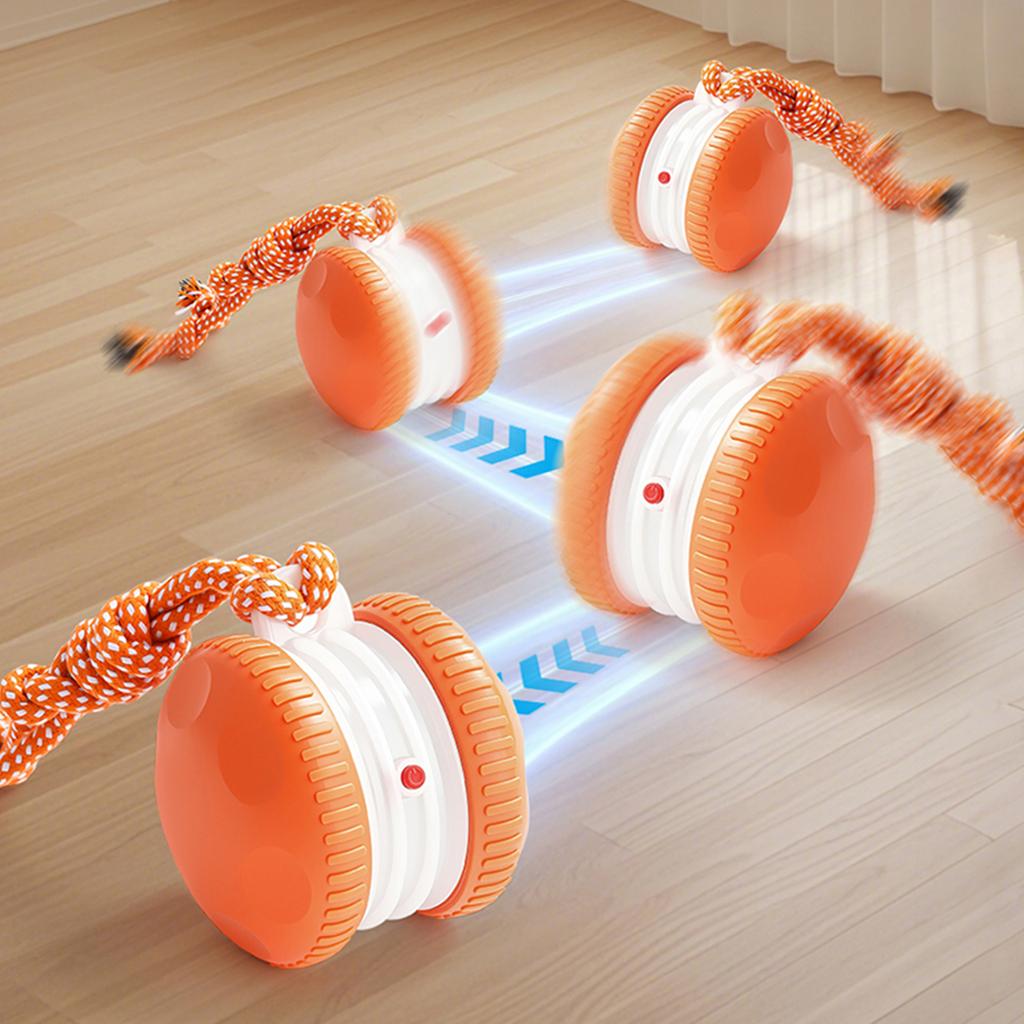 Intelligenter Hundespielzeugball Elektronisches Interaktives Haustierspielzeug Beweglicher Ball USB Automatisches Bewegen Hüpfend für Welpen Geburtstagsgeschenk